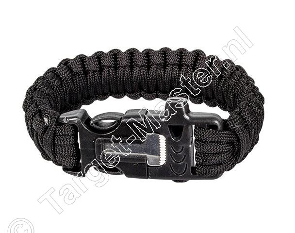 PARACORD FLINT BRACELET met Fluit en Vuurstarter